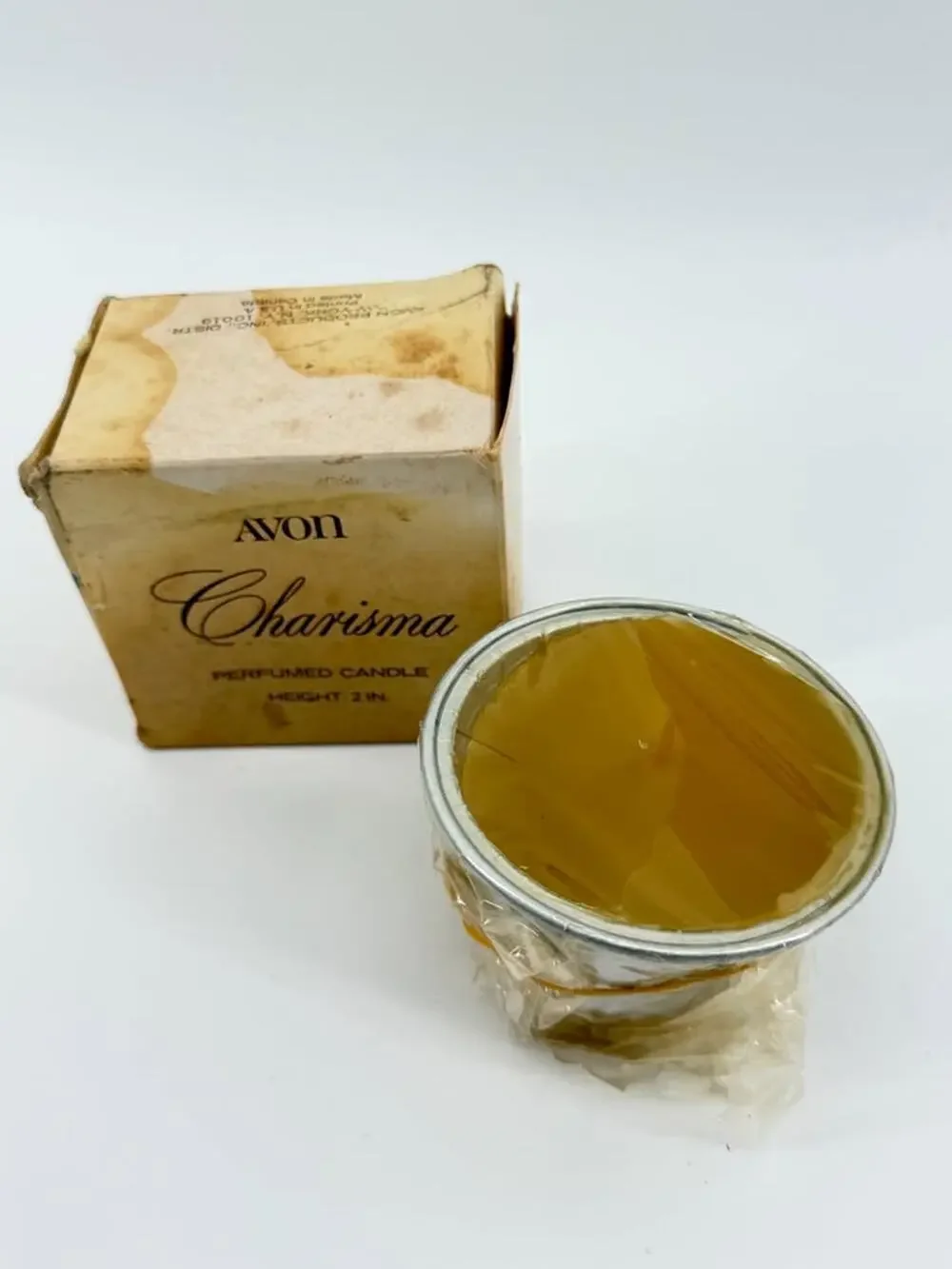 NEW Vintage 1970s Avon Charisma Perfumed Candle Refill 2